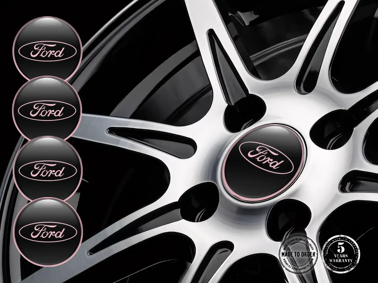 Ford Style Insignes Roue Autocollants Époxy Premium